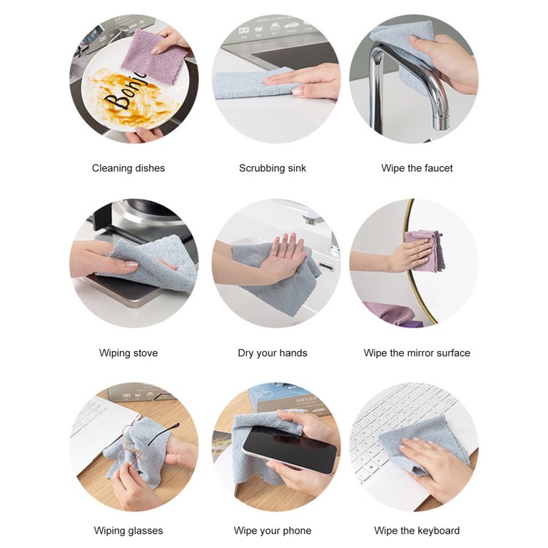 Reusable Microfiber Cleaning Cloth Box (20 pieces per box)